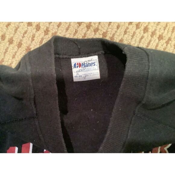 HARD ROCK CAFE Los Angeles LOGO 90’S Y2K black SWEATSHIRT sz UNISEX XL - Picture 4 of 4